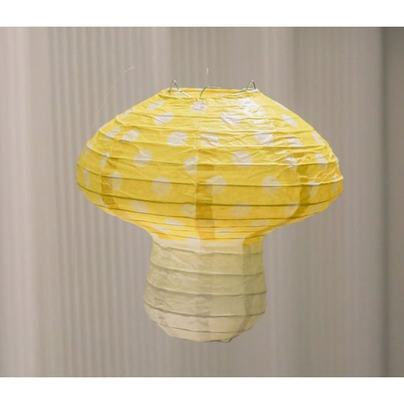 2 Pack Cartoon Mushroom Paper Lanterns - Eco-Friendly DIY Decorations for Birthday Parties, Weddings, and More