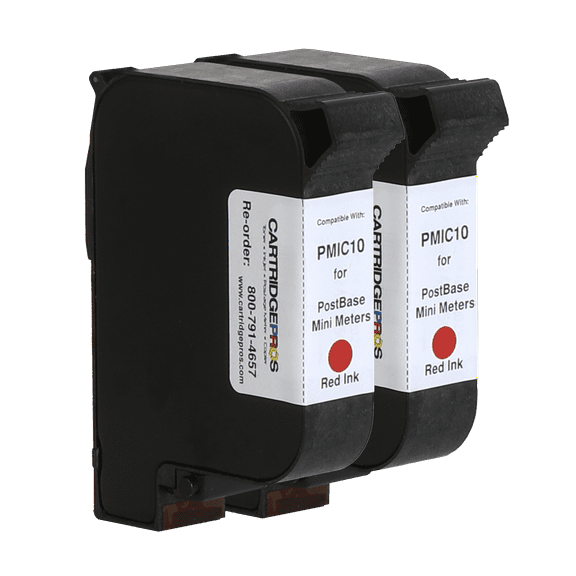 2-Pack Cartridge Pros USA Made PMIC10 Ink Cartridge Compatible for Use in FP PostBase Mini