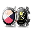 thumbnail image 1 of 2 Pack Case For Samsung Galaxy watch active 2 40mm 44mm TPU All-Around cover bumper+film Screen Protector -Silver/Transparent, 1 of 8