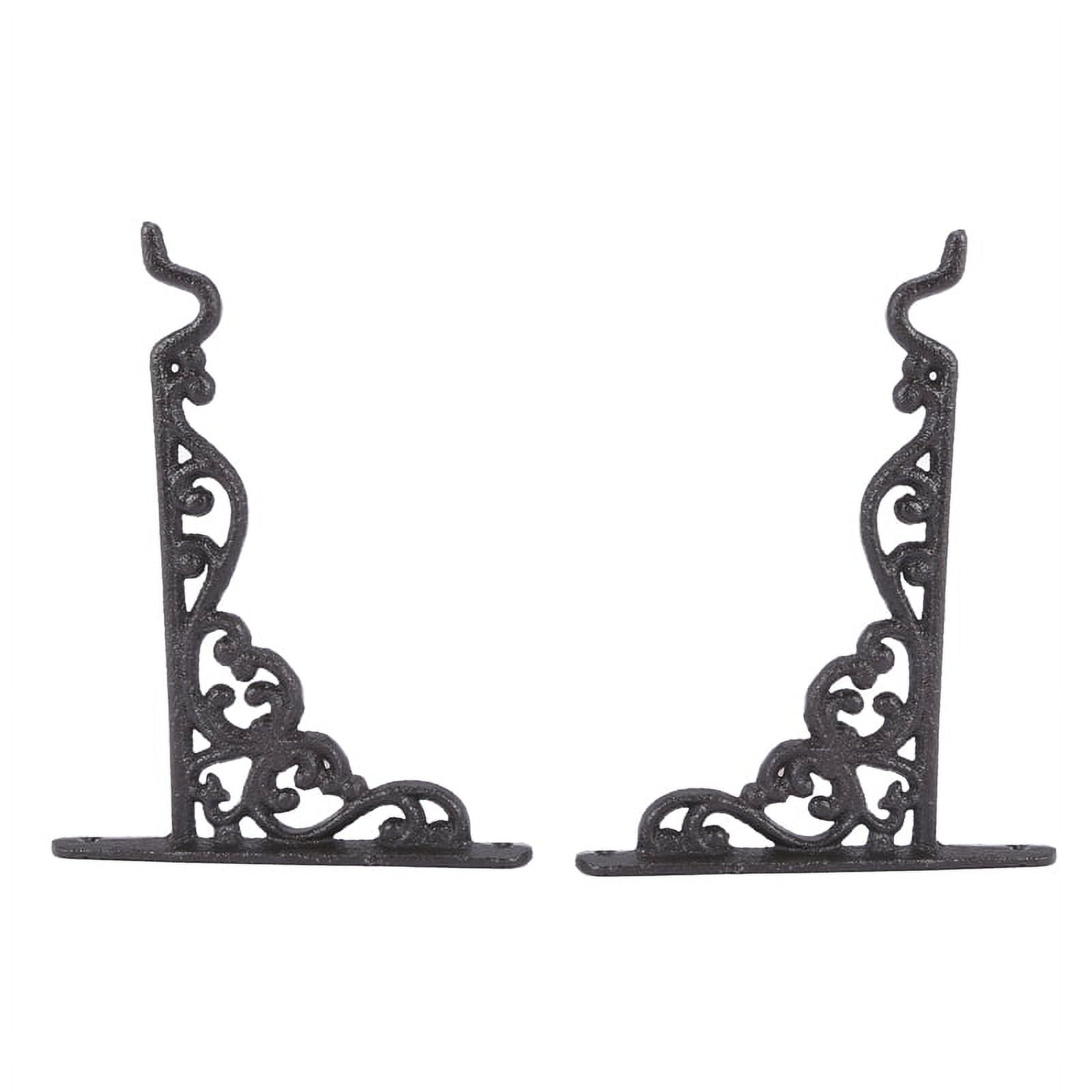 2 Pack Cast Iron Plant Hanger Hanging Planters Basket Wall Hook