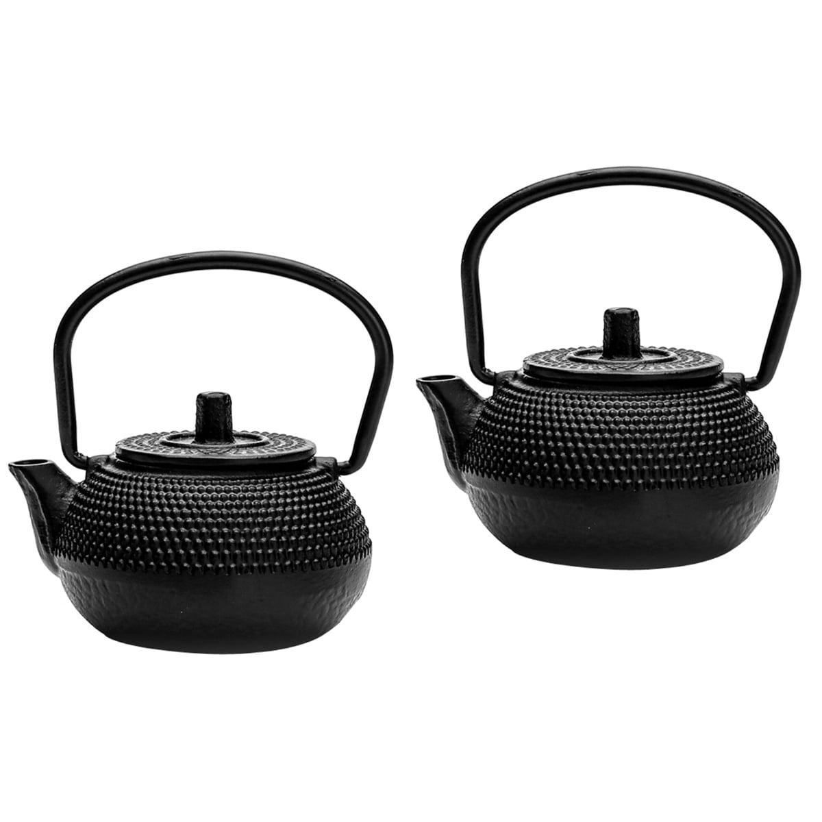 2 Pack Cast Iron Teapot Ornament Decorative Mini Teapot Table Top Decor