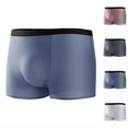 thumbnail image 1 of 2 Pack Casual Underwear for Men Breathable Mid Waisted Boxer Briefs Mens Basic Solid Color Stretchy Slim-Fit Comfort Athletic Workout Boxers, 1 of 8
