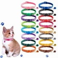 thumbnail image 1 of 2 Pack Cat Collars with Bells, HOMEIORA Adjustable Soft Pet Collar, Breakaway Cat Collars with Safe Quick Release Buckle for Small Medium Kitty Cats, 1 of 7