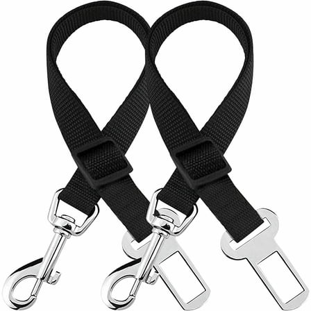 COREBAY 2-Pack Dog Seat Belt for Car, Adjustable Elastic Pet Vehicle Harness Safety Seat Belt Lead for Cats and Dogs