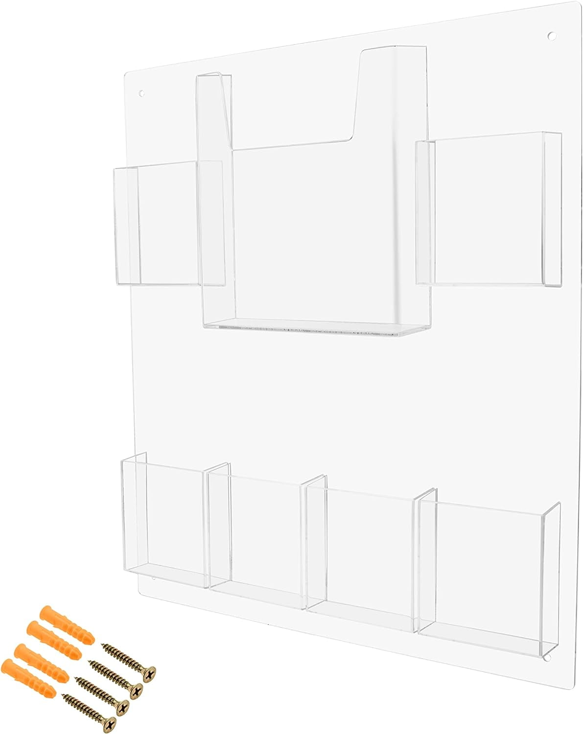 2 Pack Catalog Multi Slot Display Rack With Hanging Hardware 7 Pocket