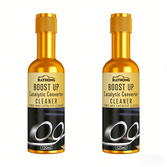 2 Pack Catalytic Converter Cleaner Fuel System & Exhaust Pipe Carbon Remover, Engine Treatment Additive for Gas and Diesel Cars 120ml