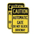 thumbnail image 1 of (2 Pack) Caution Automatic Gate Do Not Block Driveway | 18" X 24" Heavy-Gauge Aluminum Sign | Rust Free Aluminum, Weather Resistant, Waterproof, Fade Resistant, 2 Pre-drilled Holes, 1 of 4
