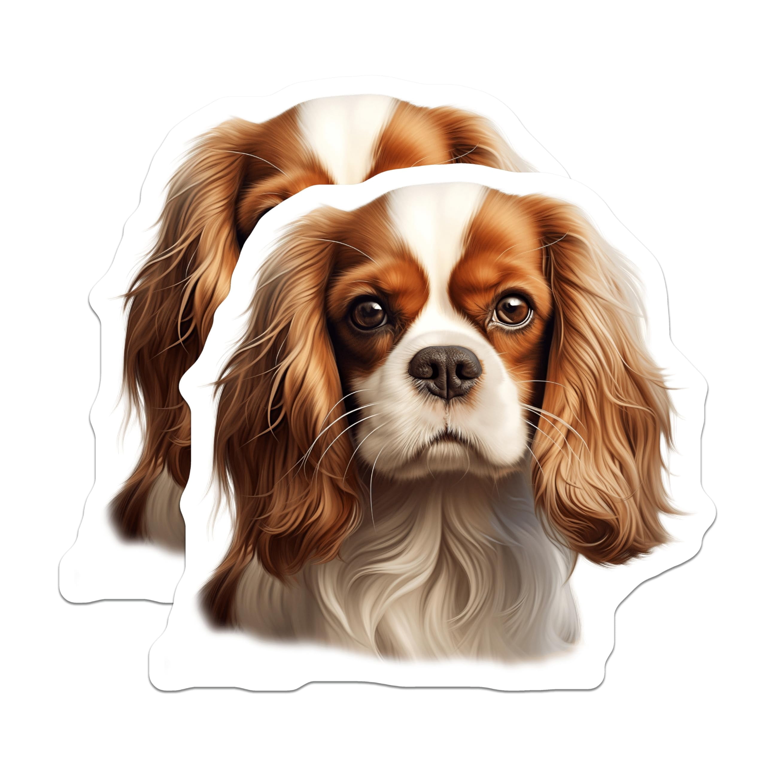 (2 Pack) Cavalier King Charles Spaniel Stickers - Realistic Dog Breed ...