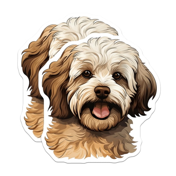 (2 Pack) Cavapoo Magnets - Maltipoo Dog Decor - Cute Puppy Animal Art - 5 Inches On Longest Side - Thick Durable Magnet - Made in USA - MAG25139