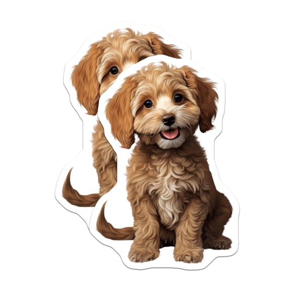 (2 Pack) Cavapoo Puppies Magnets - Adorable Dog Lovers Decor - Cute Pet Owner Accessories - 5 Inches On Longest Side - Thick Durable Magnet - Made in USA - MAG24549