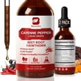thumbnail image 1 of (2 Pack) Cayenne Pepper Liquid Drops Supplements 300mg, Plus Hawthorn Support Digestive Health, Cardiovascular & Circulatory Support, 2 fl oz, 1 of 7