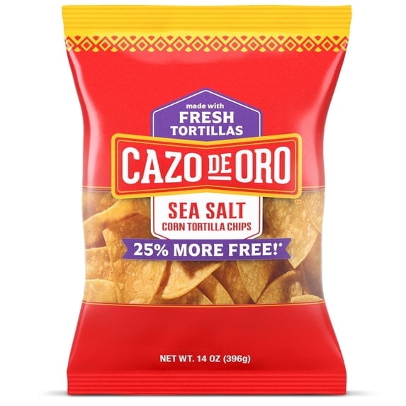 2 Pack - Cazo de Oro Sea Salt Corn Tortilla Chips, 14 oz Bag