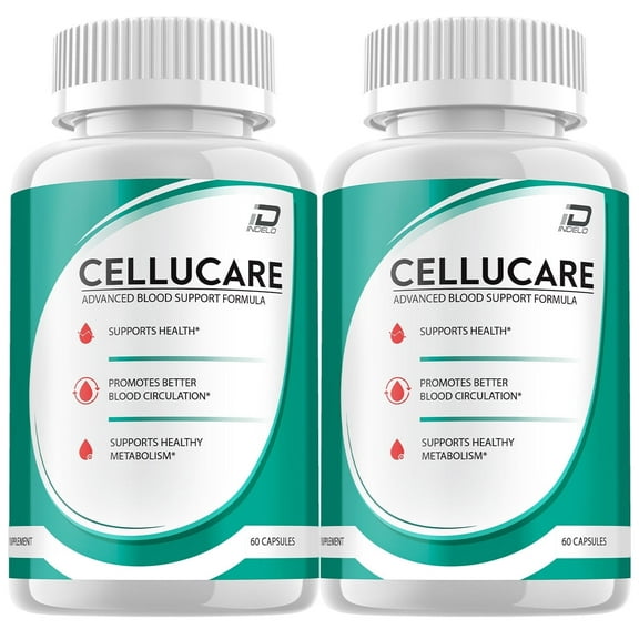 (2 Pack) Cellucare Pills Advanced Formula Supplement - Healthy Blood Flow Capsules, Maximum Strength, Cellu care All Natural Support Formula Capsules (120 Capsules)