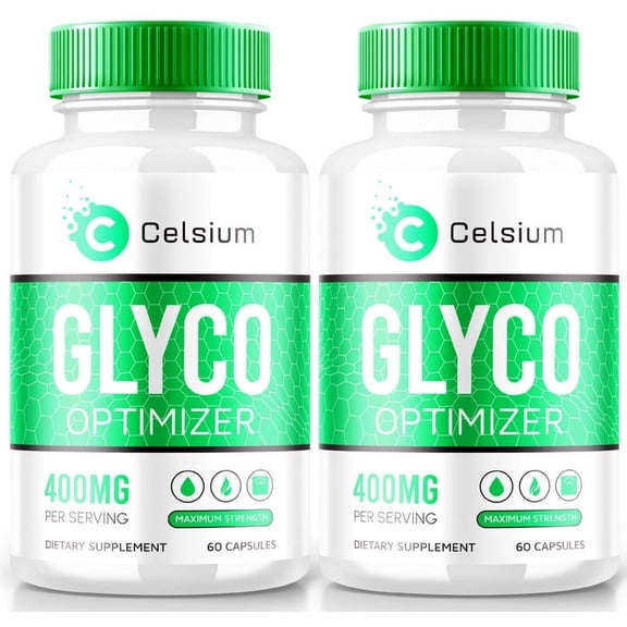 (2 Pack) Celsium Glyco Optimizer, Maximum Strength Blood Flow Support, All-Natural Capsules to Maintain Stable Levels, Herbal plus Vitamins Formula for Overall Health, Official Reviews (120 Capsules)