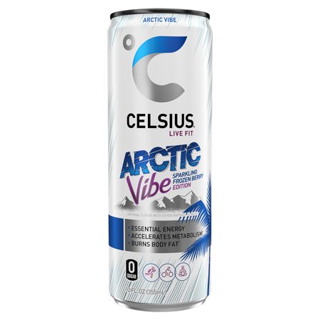 2 Pack - Celsius Sparkling Artic Vibe (Single) 12 oz Package May Vary