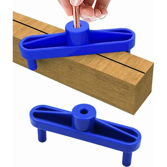 2 Pack Center Scribe Line Locator, Scriber Center Finder Marker Positioner, Positioning Ruler Scribing Gauge, Centerline Measuring Tool for Woodworking, Wooden DIY, ABS Plastic
