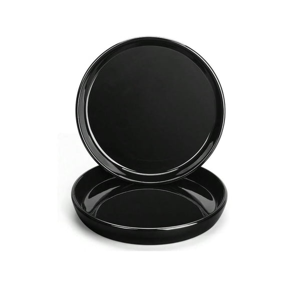 2 Pack Ceramic Plant Saucer 4 6 7 8 10 12 14 Inch Plant Tray Durable Sturdy Flower Pot Drip Trays For Indoor And Outdoor