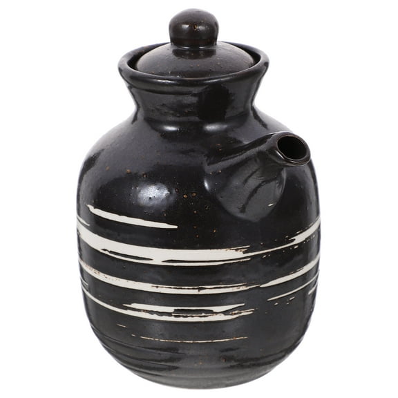 FENGGUIQU 2pcs Round Ceramic Japanese Style Soy Sauce Vinegar Dispenser Pouring Easily Cooking Helper