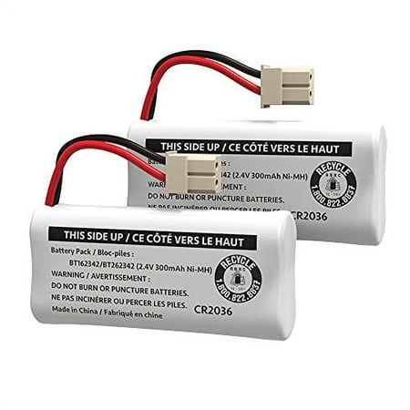 2-Pack Cerepros BT162342/BT262342 Battery Pack for VTech AT&T Cordless Phone System