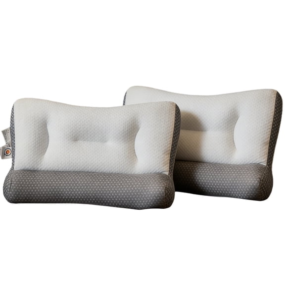 2-Pack Cervical Traction Pillow (25.59" x 15.75"), Supportive, Hypoallergenic, Ergonomic Contour Design, Breathable Cover, Neck Pain Relief & Spinal Alignment