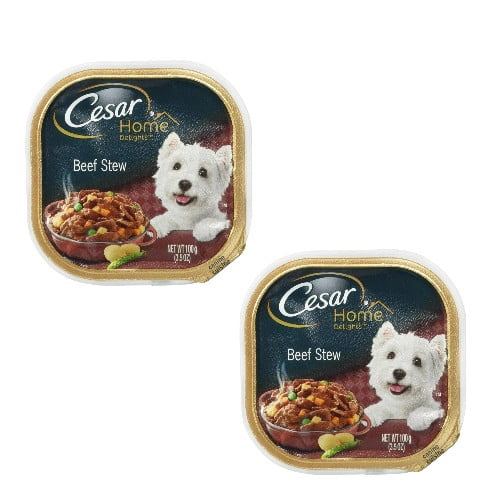 ( 2 Pack ) Cesar Home Delights Beef Stew Canine Cuisine 3.5 Oz. Tray