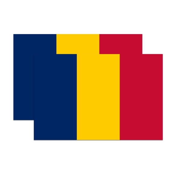 (2 Pack) Chad World Flag Magnets - Pride - 5" On Longest Side - Premium Magnet - Choose from Over 200 Countries - for Cars, Refrigerators, Toolboxes, Lockers- Made in USA - MAG0843