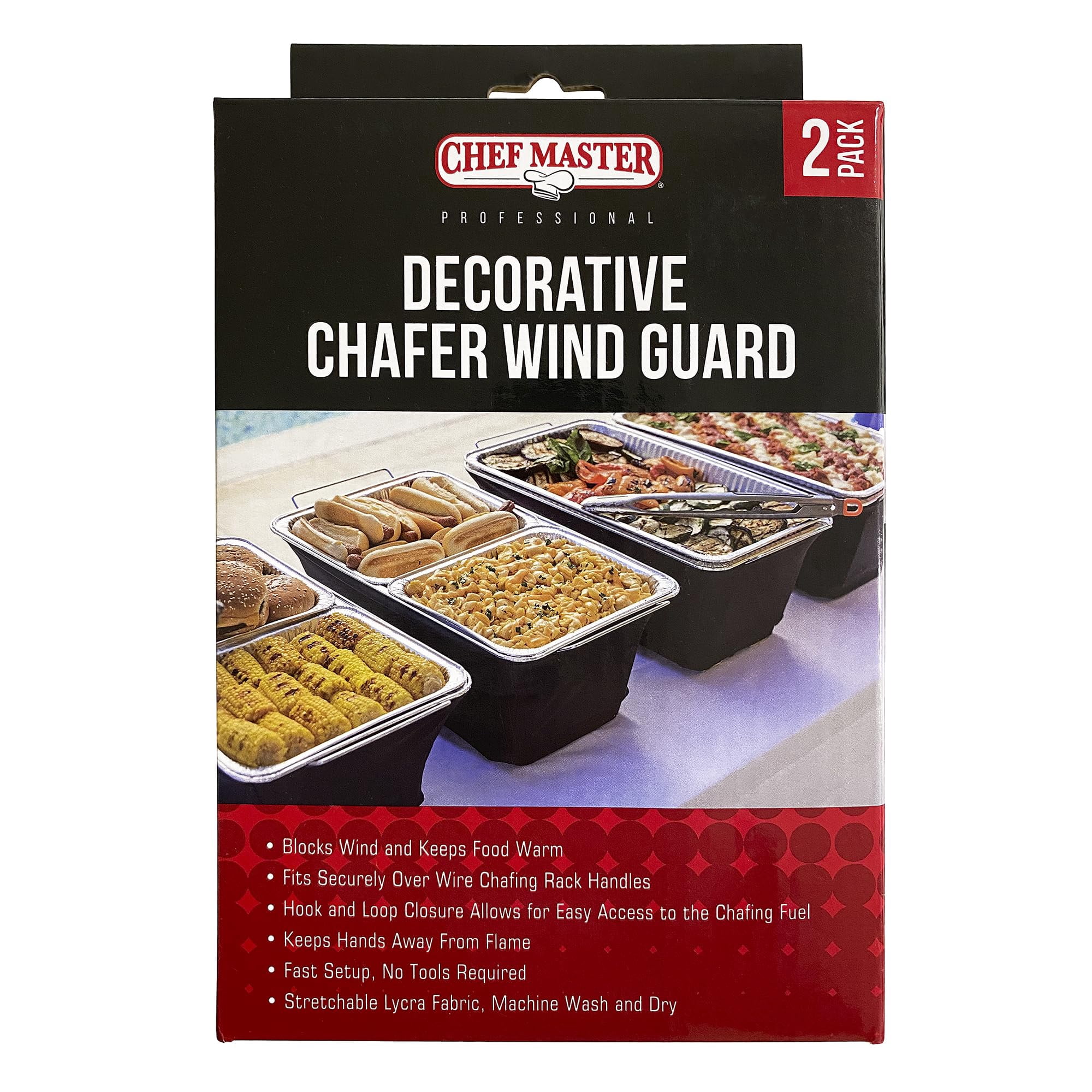 2-Pack Chafer Wind Guard Dish Stand Cover, Decorative Warmer Screen for ...