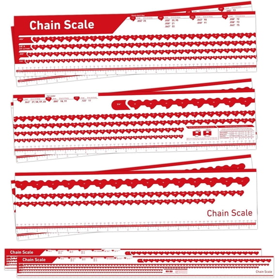 2 Pack Chainsaw Chain Measuring Chart Scale Drive Link Measuring Chart Chainsaw Chain Alignment Tool