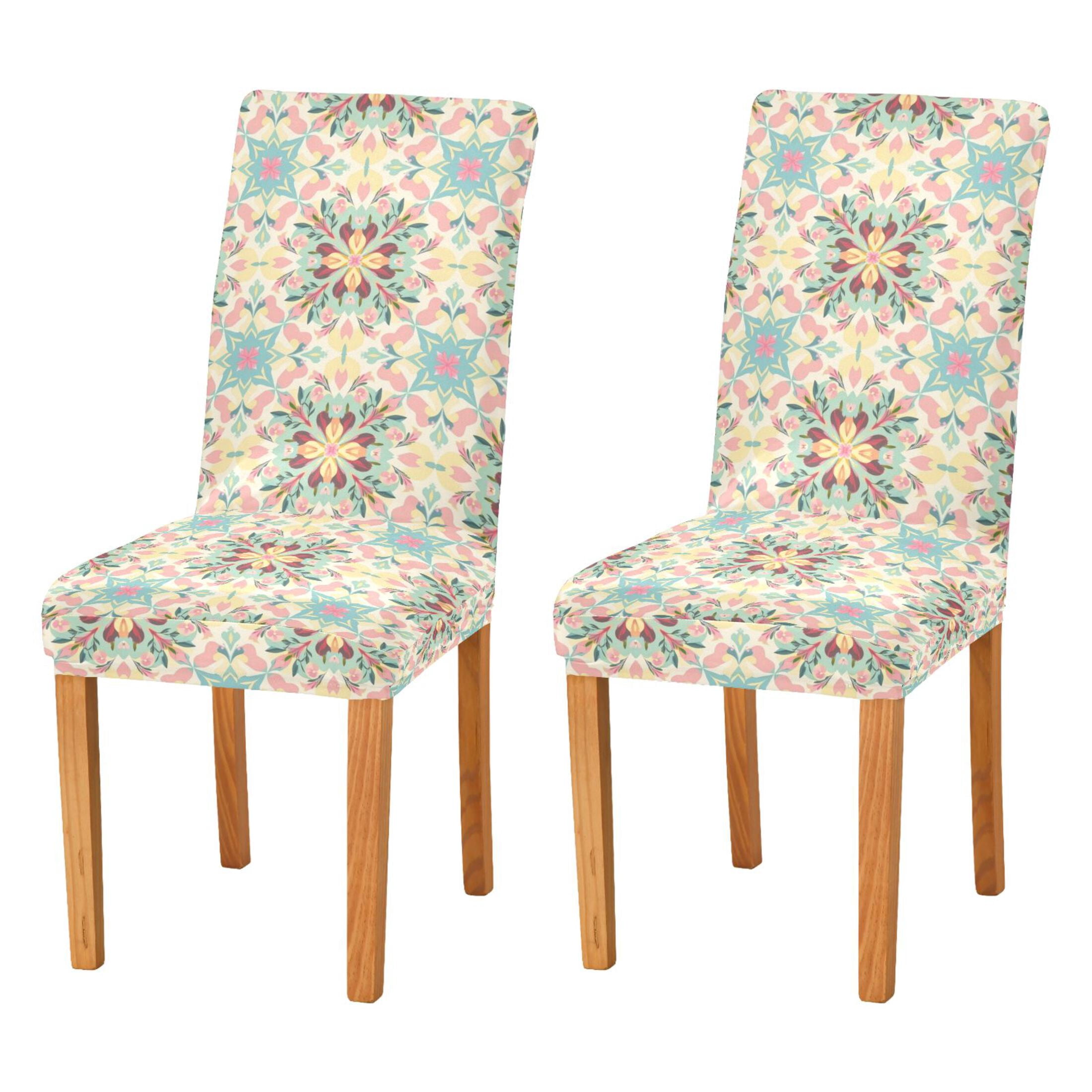 Pattern Chair Covers 2 Pack Chair Covers Washable Protector Slipcovers for Dining Room Fresh ...