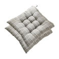 thumbnail image 1 of 2 Pack Chair Cushions with Ties, 15.75x15.75 Inch Tufted Seat Cushions for Dining Chairs, Non-Slip Polyester Chair Pads for Kitchen Office Patio Indoor Outdoor Use, 1 of 7