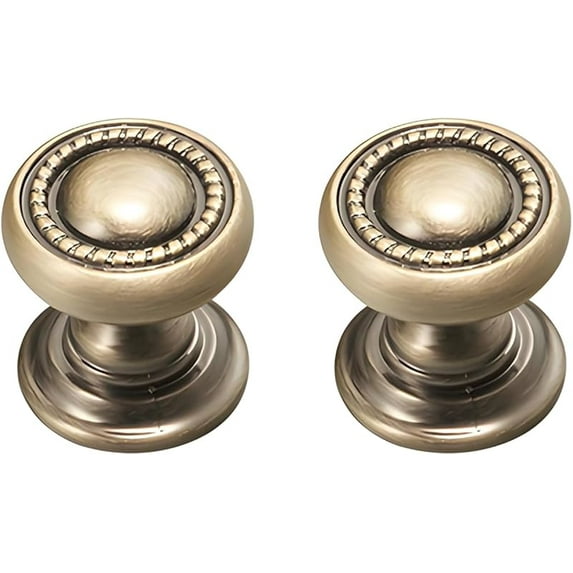 2 Pack Champagne Bronze Cabinet Pulls,Antique Brass Cabinet Pulls,Bifold Door Knobs,Drawer Knobs Vintage