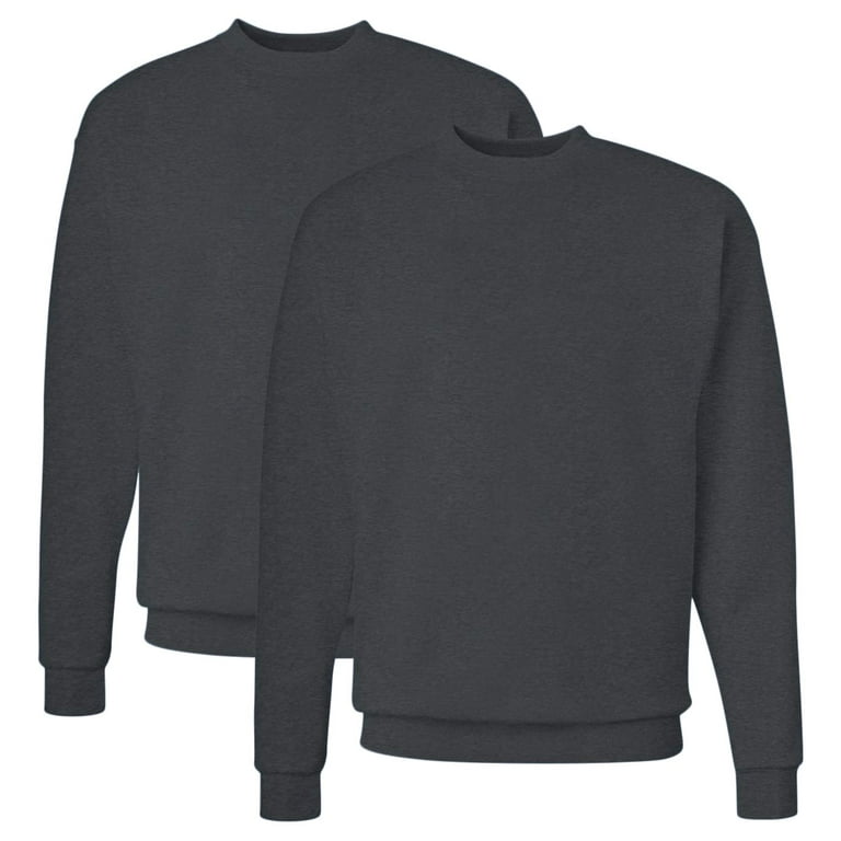 Hanes Men's Ecosmart Fleece Sweatshirt, Cotton-blend Pullover, Crewneck  Sweatshirt for Men, 1 Or 2 Pack Available