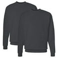 thumbnail image 1 of 2 Pack Charcoal Heather Men Hanes Fleece ComfortBlend Crewneck Sweatshirt, 1 of 1