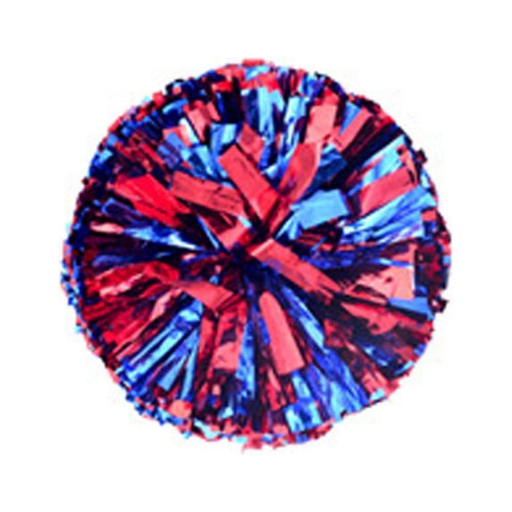 2 Pack Cheer Pom Poms Metallic with Plastic Handle for Team Spirit Cheering Dance Sports Kids Adults, 11.8 x 12.6 Inch