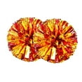 thumbnail image 1 of 2 Pack Cheerleader Pom Poms Cheering Squad Pompoms Pom Cheering Team Foil Plastic Youth Pom for School Cheer Dance Kids Adults Team Spirit Cheering(12 inch ), 1 of 8