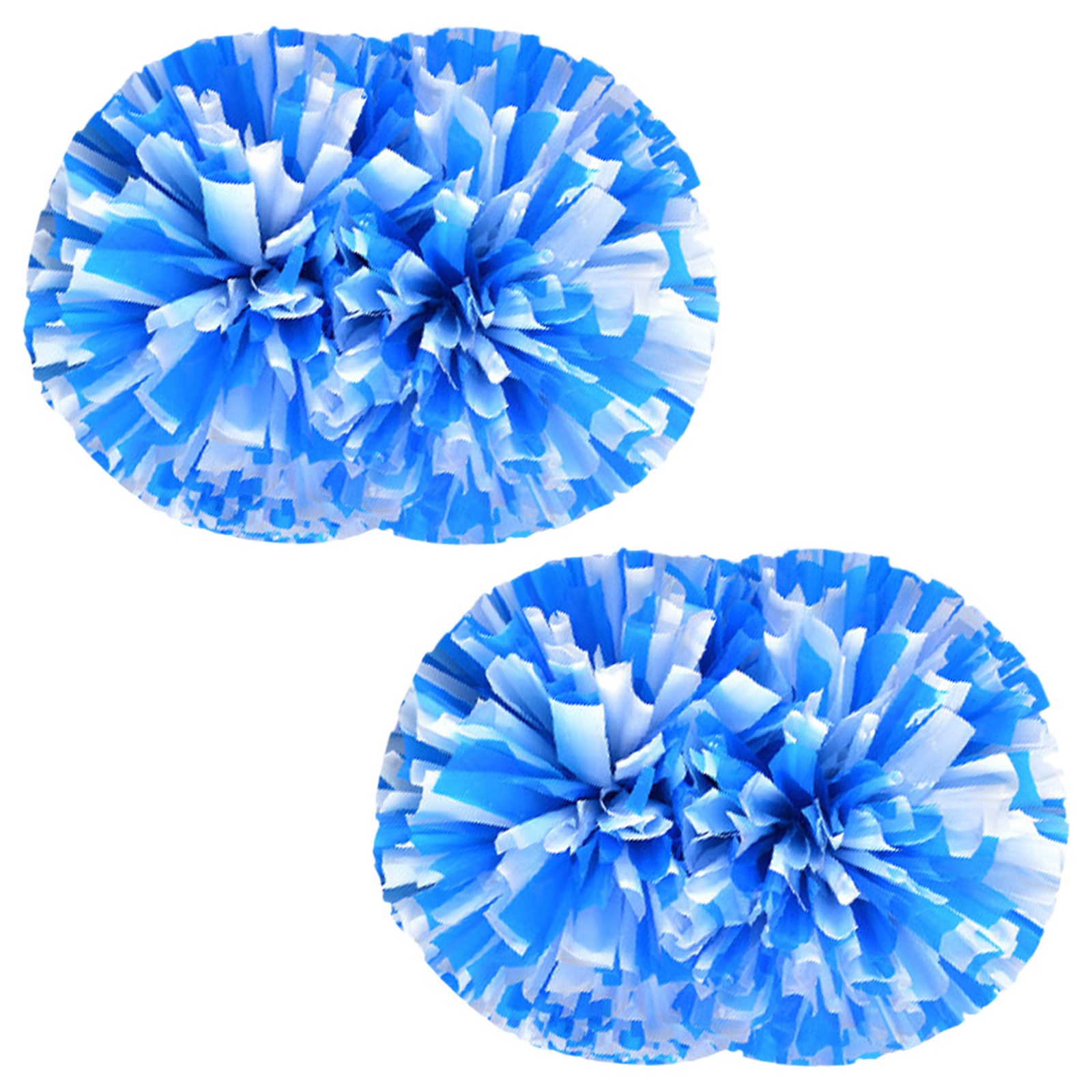 2 Pack Cheerleading Pom Poms with Baton Handle for Team Spirit Sports