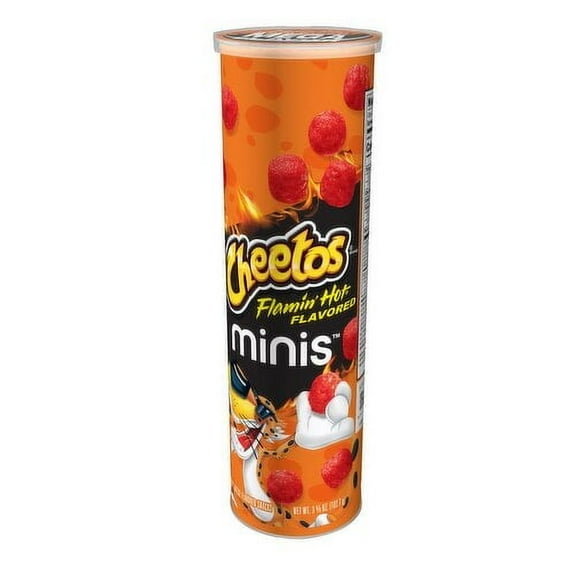 2 Pack - Cheetos Flamin Hot Mini's Canister 3.625 oz Package May Vary