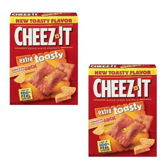 ( 2 Pack ) Cheez-It Baked Snack Crackers, Cheddar Jack, Extra Toasty 12.4 Oz