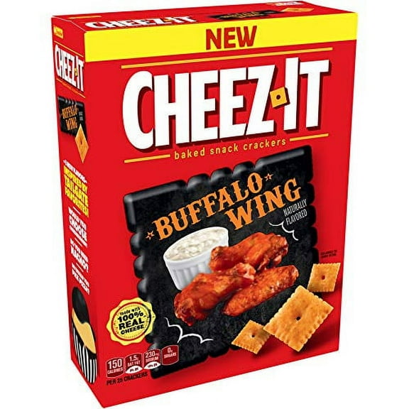 (2 Pack) Cheez-It Buffalo SE33Wing Baked Snack Crackers, 12.4 oz - NEW Flavored!
