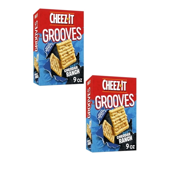 ( 2 Pack ) Cheez-It Grooves Zesty Cheddar Ranch Crunchy Snack Crackers 9 Oz