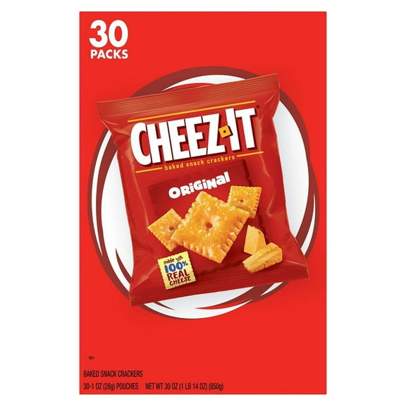 Cheez-It Original Cheese Crackers, 30 oz - 30 ct (Pack of 2)