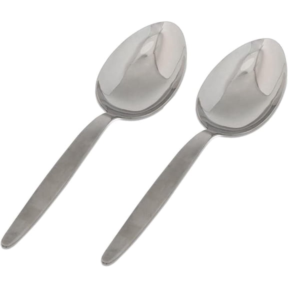 2-Pack Chef Kunz Sauce Spoon | Silverware 18/10 Stainless Steel  Culinary Serving Spoons | 9 Inch Basting, Quenelle, Dinner, , Chef Cooking Spoon | Dishwasher safe