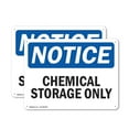 thumbnail image 1 of (2 Pack) Chemical Storage Only OSHA Notice Sign 14 Inch X 10 Inch Plastic Sign, Weather Resistant, UV Protected for Workplace, Business, and Construction Site, Made in the USA, 1 of 8