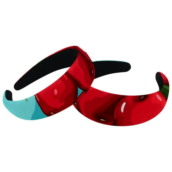 2 Pack Cherry Headbands, Fashion Unisex Hairband Headwear Hair Hoop Hair Accessories