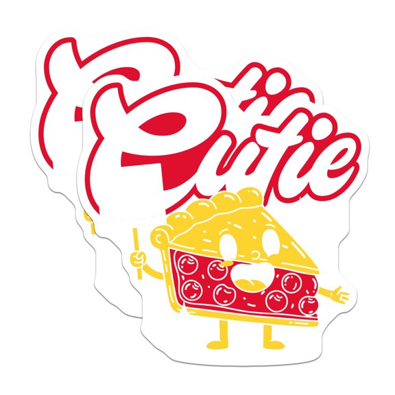 (2 Pack) Cherry Pie Magnets - Cartoon Pie Slice - Kawaii Food Magnet - 5" On Longest Side - Premium Magnet - for Cars, Refrigerators, Toolboxes, Lockers - Made in USA - MAG16906