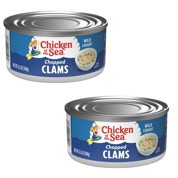 ( 2 Pack ) Chicken of the Sea Chopped Clams 6.5 Ounces, cans