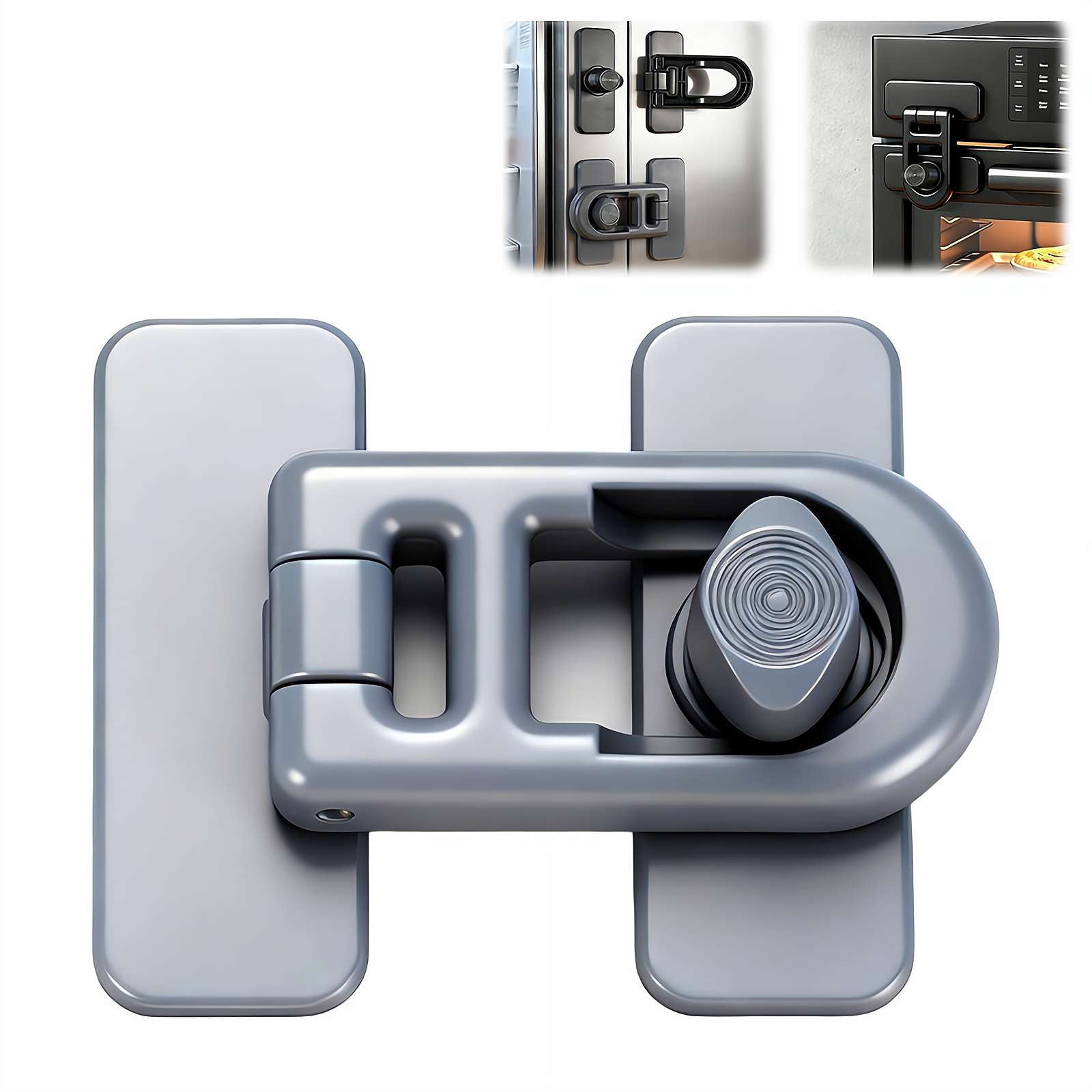 2-Pack Child Proof Fridge Lock with Adhesive - No Tools Required ...