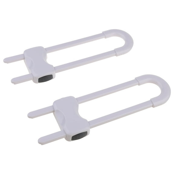 2 Pack Child Safety Sliding Cabinet Locks Baby U Shape Sliding Safety for Latch Lock Baby Kids Safety Care