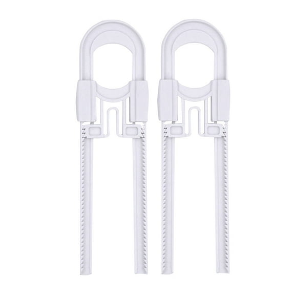 Toyandona 2Pack White Childproof Safety Latch U Shaped Sliding Cabinet Locks for Secure Storage