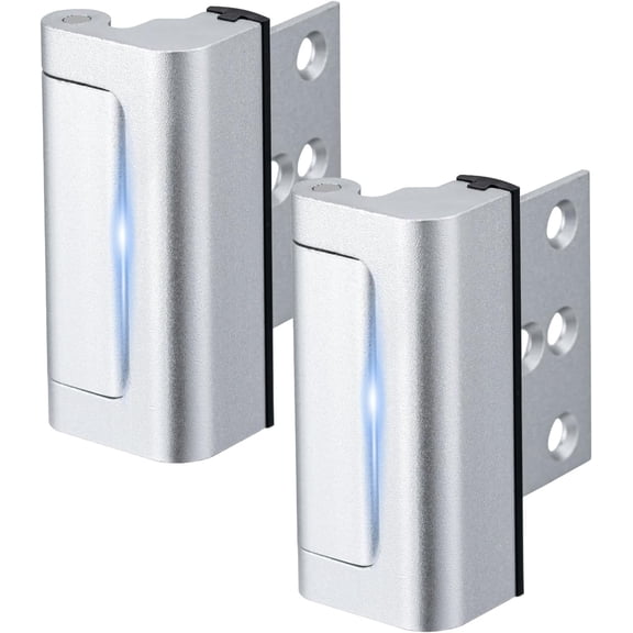 2 Pack Childproof Door Lock, Home Security Reinforcement Lock with 3" Stop, Metal Flip Lock Deadbolt Latch for Inward Swing Doors, Kids Safety, 800 lbs Strength